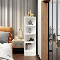 MUSVENUS Étagère d'angle moderne 120 18mm en aggloméré 005 démontable, écologique, multi-usages, trois options de couleur, chambre, salon