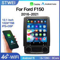 STWEI 12.1'' Android15 CarPlay Auto pour Ford F150 F250 F350 F450 2016-2021 Écran Tesla Autoradio Lecteur Multimédia GPS Navi DSP