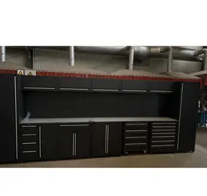 Garasi stasiun kerja Modular Workbench alat berat kabinet total 30 alat penyimpanan bengkel lemari hebei kotak alat dengan roda