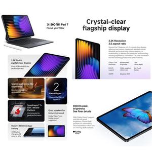 Tablet <span class=keywords><strong>PC</strong></span> Xiaomi Pad 7 Original con ROM Global, Pantalla de 11.2'', 8GB+256GB, Multi-idioma, Google Play, Android - Product Image 4