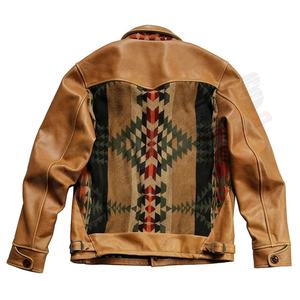 Nouvelle arrivée veste en cuir de mode en cuir de vachette véritable vestes de mode en laine-cuir de taille personnalisée - Product Image 2