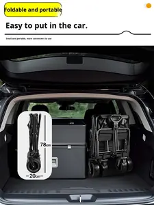 बेबी स्ट्रोलर फोल्डेबल हैंड पुल कार्ट कैनोपी चार-पहिया पालतू जानवर वाला कैंपिंग रियर-ओपनिंग स्टॉलर - Product Image 6