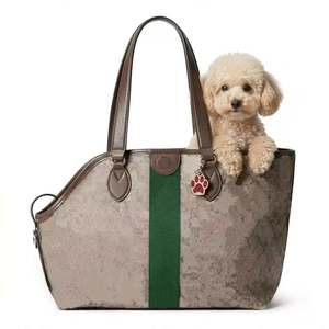 Sac de transport pour chien en cuir de luxe, sac de voyage pour animaux de compagnie, en stock, fournisseur d'accessoires pour animaux de compagnie de qualité supérieure - Product Image 1