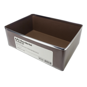 Cestino tavola <b>plastica</b> (27x19x10cm) con telaio bordo rinforzato inox BUFFET Marrone 2465M027PCV - Product Image 2