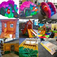 Aire de jeux sur le thème du récif corallien, sculptures en mousse sculptées, décorations de terrain de jeux en mousse artisanales sur le thème de l'océan