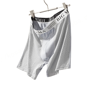 Logotipo personalizado Jacquard pretina transpirable Atlético ajuste Malla tela ligera hombres No Fly deporte Boxer breve ropa interior - Product Image 3