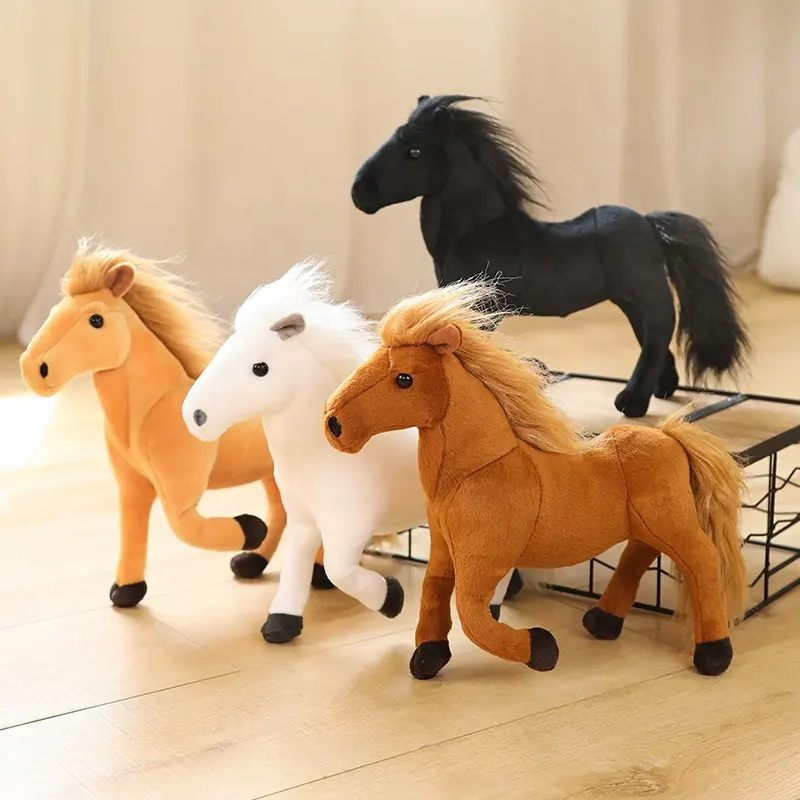 Levensechte Zachte Knuffels Kamer Ornamenten Home Decoraties Gevulde Pluche Paardenspeelgoed