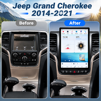 Pantalla de navegación estilo Tesla de 12.1 pulgadas para Jeep Grand Cherokee 2014-2021 con CarPlay inalámbrico, Snapdragon 665, Android Auto, DSP y GPS