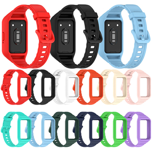 Hot Tích Hợp Silicone Ban Nhạc Đồng Hồ Trường Hợp Đối Với Samsung Galaxy Fit3 R390 Vòng Đeo Tay Thông Minh Cho Phù Hợp Với 3 SM-R390 Dây Đeo Cổ Tay Dây Đeo Đồng Hồ - Product Image 1