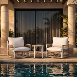 <span class=keywords><strong>Canapé</strong></span> de patio raffiné avec un confort de conversation chaleureux, comprenant un ensemble de canapés de patio en aluminium et un ensemble de canapés <span class=keywords><strong>d</strong></span>'extérieur en rotin moderne - Product Image 5