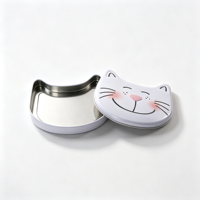 Boîte en métal en forme de chat irrégulière, boîte en métal personnalisée de forme spéciale pour l'emballage de bonbons, de biscuits et de cadeaux