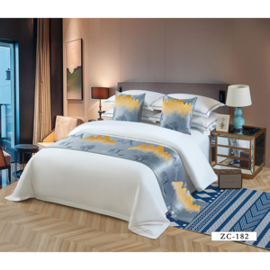 Fundas <span class=keywords><strong>de</strong></span> Cojín y Caminos <span class=keywords><strong>de</strong></span> <span class=keywords><strong>Cama</strong></span> <span class=keywords><strong>de</strong></span> Algodón Estilo Brocado con Patrón Geométrico Moderno y Minimalista para Hoteles, Restaurantes y Habitaciones - Venta al por Mayor - Product Image 2