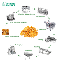 Ligne de production automatique de chips de maïs tortilla, machine industrielle pour la fabrication de Doritos, capacité élevée de 2000 kg/h, modèle CC, système de friture