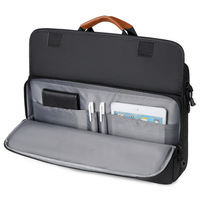 Bolsa para Portátil Personalizada al por Mayor, Resistente al Agua, de 15.6 Pulgadas, para Viajes, Negocios, Oficina, Maletín para Hombre