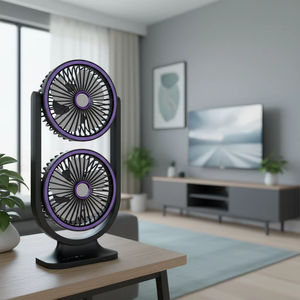 Ventilateur de table électrique miniature rechargeable par USB, ventilateur de table à grande vitesse, cinq vitesses, idéal pour l'été - Product Image 1