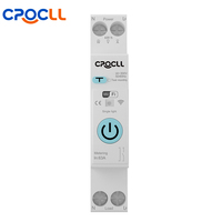 Disjoncteur intelligent Tuya compatible Wi-Fi, unipolaire, protection contre les surtensions et les sous-tensions, courant réglable, PA66 Li
