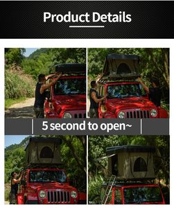 <span class=keywords><strong>Tente</strong></span> droite de remorque de camping-car de toit de coque en ABS avec échelle <span class=keywords><strong>abri</strong></span> extérieur pratique et pratique - Product Image 4