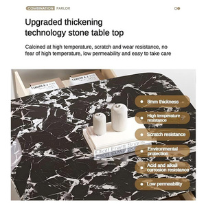Muebles para el hogar, nuevo diseño, precio barato, tecnología personalizada, mueble <span class=keywords><strong>de</strong></span> <span class=keywords><strong>TV</strong></span> <span class=keywords><strong>de</strong></span> piedra con mesa central, soporte <span class=keywords><strong>de</strong></span> <span class=keywords><strong>TV</strong></span> blanco <span class=keywords><strong>de</strong></span> lujo para sala <span class=keywords><strong>de</strong></span> estar - Product Image 5
