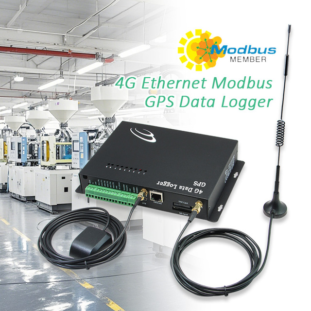 Industrial Multi-Point Modbus Data Collector 4G Ethernet GPS for Factory Automation, Distribution Box & Remote Meter Reading