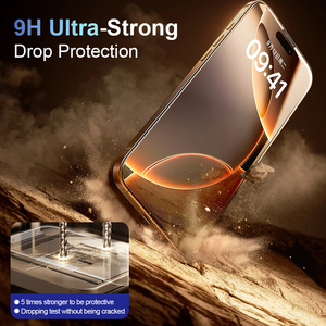 ฟิล์มกระจกนิรภัยแบบใสพิเศษ 3 มิติ ป้องกันฝุ่นและไฟฟ้าสถิต สำหรับ iPhone 16 Pro Max 17 - Product Image 5