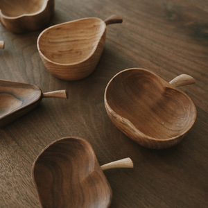 Plateau à fruits en bois, design floral, style rétro, bol à dessert pour la maison, le salon, la table basse - Product Image 3