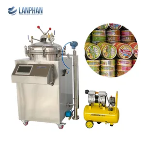 Equipamento de aço inoxidável para latas, unidade de esterilização em autoclave, banho de água a vapor 150l