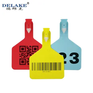 Delake Factory Customizable Mould Farm Plain Animal Ear Tag Cattle Cow Ear Tag With Laser Printing