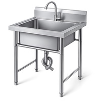 Éviers de cuisine et de salle de bain Teyue en acier inoxydable, revêtement autonettoyant, finition polie, autoportants