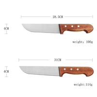 Couteau de chef traditionnel écologique en acier inoxydable avec manche en bois fait à la main, finition hautement polie pour la cuisine, le restaurant, l'utilisation en extérieur