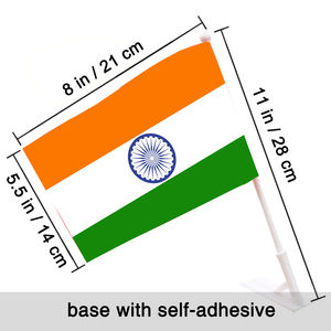 Индийские флаги, индийские в национальных странах, небольшой мини-флаг для наружного декора наружных дверей с самоклеящейся основой - Product Image 2