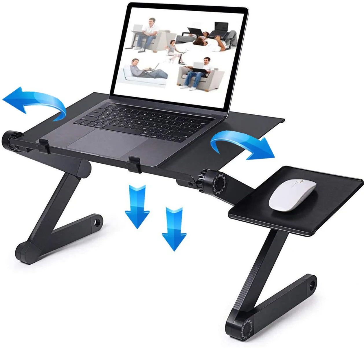 Suporte ajustável para laptop, suporte dobrável de liga de alumínio para laptop, notebook, mesa, suporte para cama