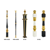 Colonne de luxe haut de gamme en aluminium-magnésium pour balustrade en verre, escalier de balcon et usage intérieur domestique