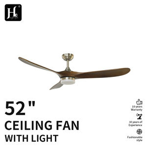 Ventilador de Techo con Lámpara LED, OEM ODM, Ventilador de Techo con Lámpara, Ventilador de Techo con Aspas de Madera de 52 Pulgadas - Product Image 3