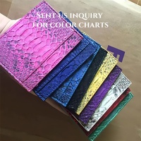 Porte-Cartes d'Identité et de Crédit Minimaliste, Fin, Professionnel, OEM ODM Personnalisé, de Luxe, Fait à la Main, en Cuir 100% Véritable de Peau de Serpent