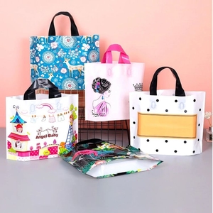 Áo Thun Tái Chế Có Thể Phân Hủy Tùy Chỉnh Có Thể Gập Lại Được Túi Đựng Pe Mua Sắm Bằng Nhựa Pp Hoạt Hình Trong Suốt Có Tay Cầm - Product Image 1