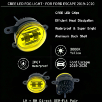 Vente en gros de phares antibrouillard LED Golden Eye 22W 9-30V 3000K LJ6Z-15201-A pour Ford Escape Kuga 2019-2020