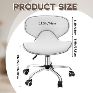 <span class=keywords><strong>Tabouret</strong></span> de salon de beauté hydraulique réglable avec <span class=keywords><strong>roulettes</strong></span>, pivotant, en cuir PU, pour technicien des ongles, pédicure, tatouage, <span class=keywords><strong>massage</strong></span> (blanc), origine Chine - Product Image 2