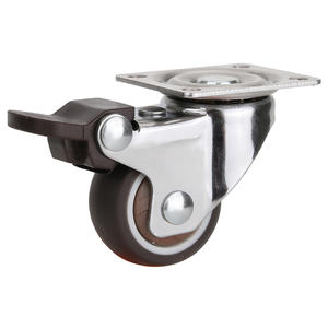 Rodas giratórias pequenas de 2 polegadas, rodas giratórias resistentes, travamento duplo e sem ruído, rodas em formato de u, rodas com placa giratória - Product Image 3