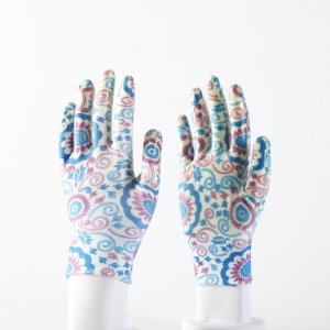 China Manufacturer Printing Polyester Work <strong>Glove</strong> Palm Coated with <strong>Nitrile</strong> Anti-slip Safety for Common Work - Product Image 1