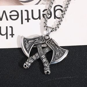 Yunnique – pendentif en forme de tête de loup nordique pour hommes, collier en acier inoxydable, cadeau pour hommes - Product Image 3