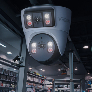 <span class=keywords><strong>Camera</strong></span> tháp pháo trong nhà V380 4MP với ống kính kép phát hiện chuyển động tầm nhìn ban đêm âm thanh 2 chiều và lưu trữ dữ liệu thẻ nhớ Mic tích hợp - Product Image 2