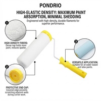 Rouleau à peinture haute élasticité de 9 pouces et brosse à peinture industrielle avec embout anti-rayures pour la peinture murale