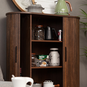 Gỗ sồi hiện đại cửa lùa tự chọn cao Tủ lưu trữ tủ Bảng điều khiển phong cách cho lối vào phòng khách phòng ngủ cho khách sạn - Product Image 3