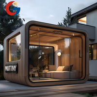 Maison préfabriquée moderne Apple Cabin, capsule spatiale, maison mobile avec fenêtres panoramiques pour chambre d'hôtes de complexe hôtelier, retraite dans le jardin