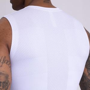 Camiseta Deportiva sin Mangas para Hombre, Tejido Sólido, para Levantamiento de Pesas, Ajustada, Transpirable, de Secado Rápido, Spandex/Poliéster - Product Image 5