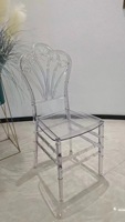 Chaises de mariage d'extérieur Offre Spéciale Chaises de réception en plastique Chaises empilables de luxe en acrylique transparent pour banquet