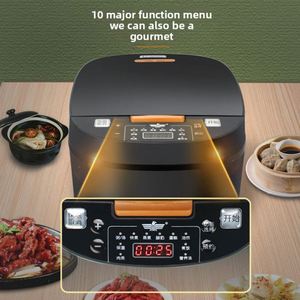 Portable 5-Liter Digital Timer Multifunctional Scheduleable Rice Cooker Paddle <b>Plastic</b> Stainless Steel Housing for Multi-functio - Product Image 3