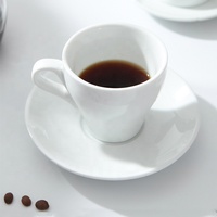 Ensemble tasse à café et soucoupe en céramique expresso de forme ronde 12 pièces