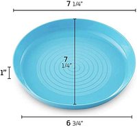 Ensemble d'assiettes en plastique réutilisables pour tout-petits, 8/16 assiettes en plastique de 7 pouces assiettes en plastique lavables au lave-vaisselle sans BPA assiettes en plastique