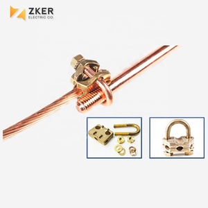 Đồng thau kẹp Trái Đất que U Bolt kẹp u loại kẹp dây để que kết nối chéo Băng Clip dây để Rod doanh - Product Image 6